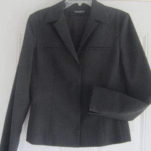 Tahari Black Business Jacket Size 10~Black Wool Blend Blazer Jacket Size 10